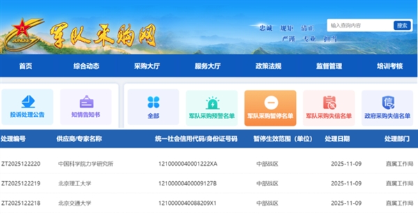 围标串标、利益输送！哈工大、北理工、北交大等被暂停采购！